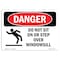 Signmission OSHA Danger Sign, 10" Height, Rigid Plastic, Do Not Sit On Or Step Over Windowsill, Landscape OS-DS-P-1014-L-2511 - alternate 1